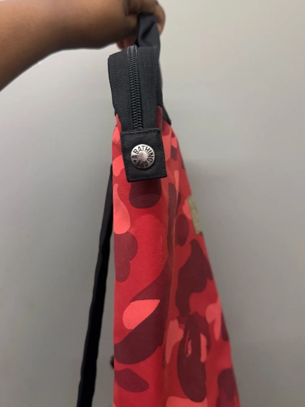 A Bathing Ape 2 way Red Camo Tote Day Backpack
